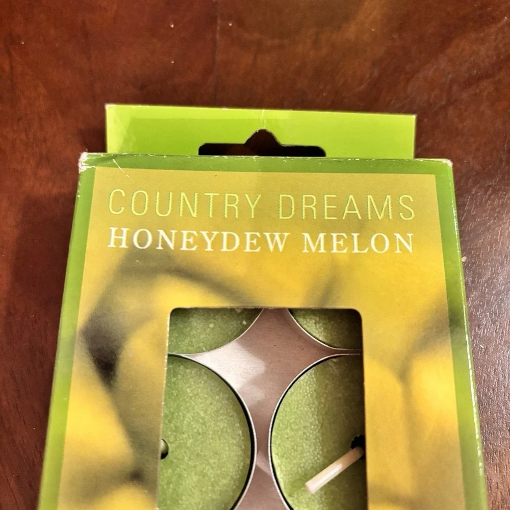 Lot of 2 Old Williamsburg Country Dreams Honeydew Melon Tea Lights 10 ct‎ Each